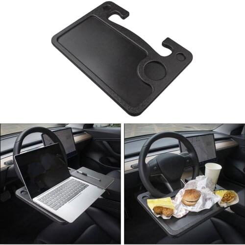 Car Steering Wheel Mount Tray Desk Notebook Laptop Table Eating Drinking for Tesla Model 3