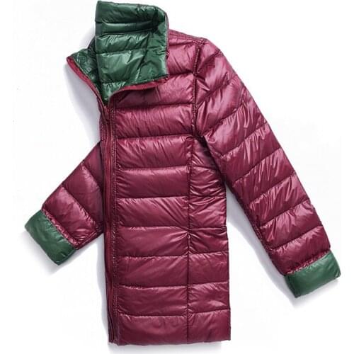 New Autumn Winter Double-Sided Wearing Down Coats Women Ultra-Light Duck Down Short Jackets Windproof Outwears Coat Female Mw504