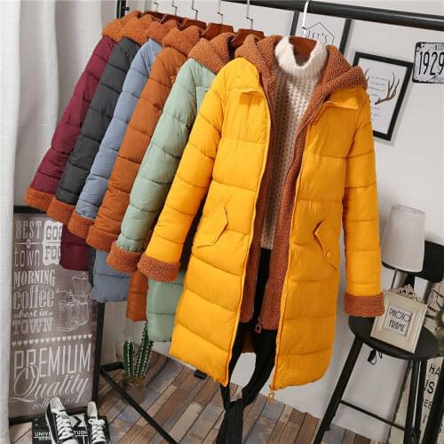 Stylish Down Jackets Womens Cotton Padded Coat Long Puffer Coats and Jacket Womens Winter Slim Solid Warm Jackets