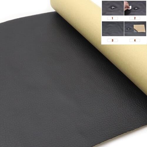 135x50cm PU self-adhesive lychee artificial synthetic leather patch large size PU sofa hole repair car sticker decoration