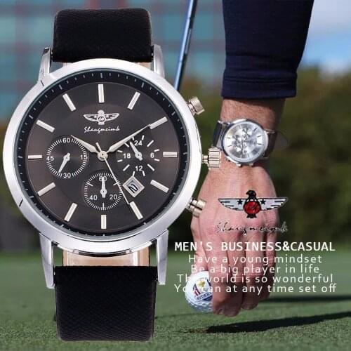 Мужские часы с кожаным ремешком SHANGMEIMK China At AliExpress