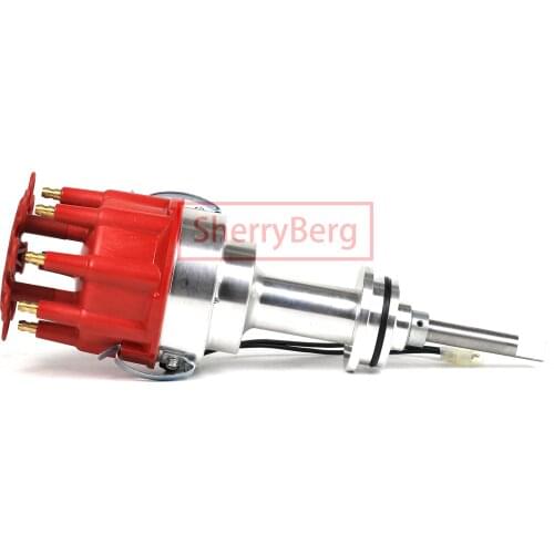 SherryBerg New Complete Distributor for DODGE PLYMOUTH CHRYSLER 413 426 440 V8 PRO BILLET BIG BLOCK 30-3816 Red Cap 8 Cylinders