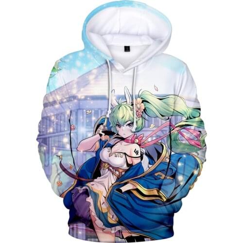 Cartoon Guardian Tales Female Knight & Princess Hoodies Boy girl kids Sweatshirts Kawaii Children Anime Clothes Men women hoodie