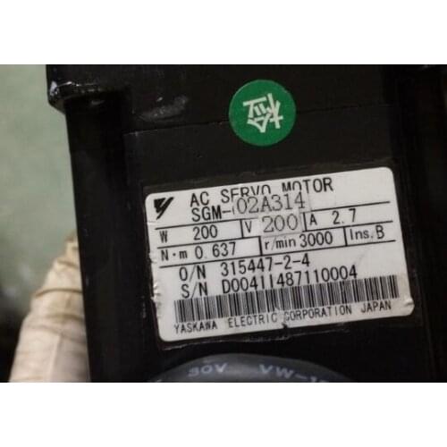 Servo motor SGM-02A314 , 90% appearance new ; 3 months warranty ; in stock, fast delivery