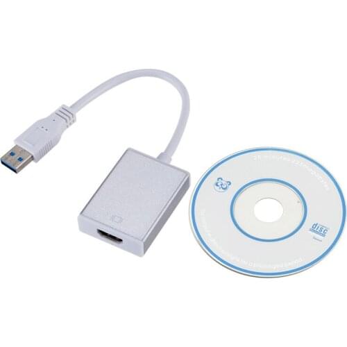 USB 3.0 To HDMI-Compatible Adapter HD 1080P External Graphics Card Audio Video Converter Cable Support Windows XP Vista Win7/8