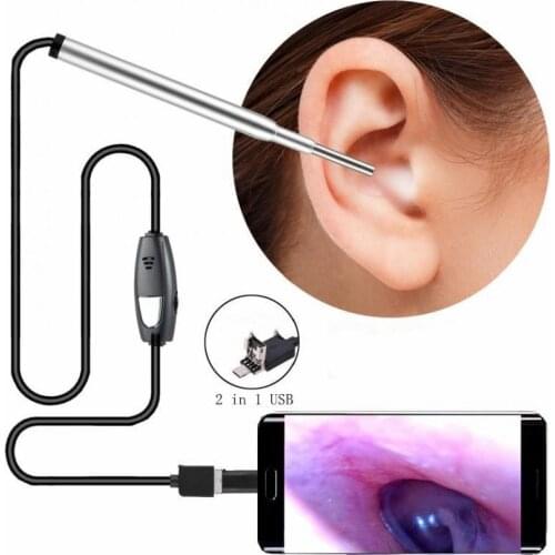 50% Hot Sale 3.9MM Visual Earpick Stainless Steel Ear Cleaning Multifunctional Otoscope for Home