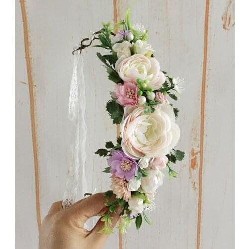 Spring Flower Floral Crown Headband