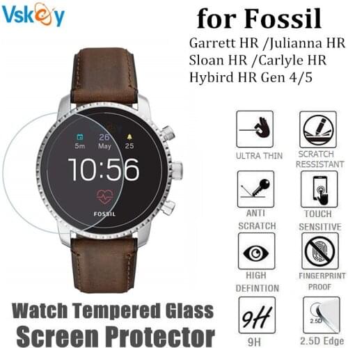 10PCS Tempered Glass for Fossil Q Marshal Smart Watch Screen Protector D39mm Round Protective Film