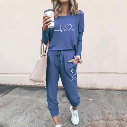 Tracksuit Women 2 Piece Set Loose Comfortable Shirt Tops and Elastic Waist Pants Suit Long Sleeve Sets Casual Suit Clothes