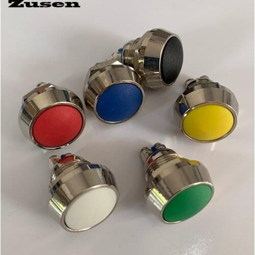 Zusen 12mm (ZS12B-10/CN) colors head 1no dome head momentary waterproof Push Button Switch Screw terminal