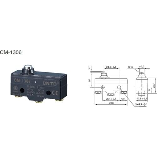 1pcs CNTD CM Series Horizontal Limit Switch CM-1306 CM-1308 CM-1309 CM-1701 CM-1703 CM-1704 Micro Switch