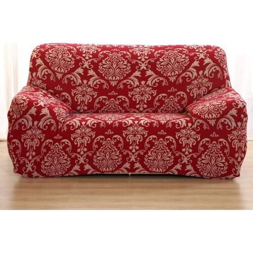 1PC Double Sofa Cover Stretch For Livingroom All-inclusive Elastic Couch Cover Modern Floral Printed Slipcover Home Textile