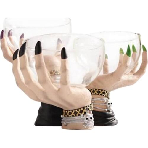 1PCS Halloween Witch Hands Snack Bowl Stand Resin Desktop Ornament Halloween Decoration For Home Party Halloween Supplies Props
