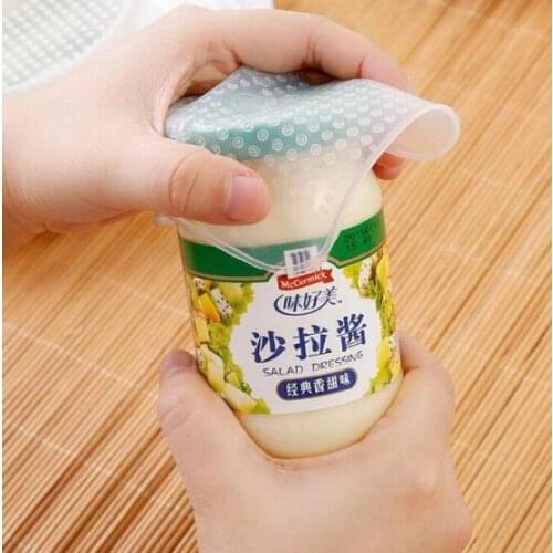 100set 4pcs(3size)/set Silicone Food Wraps Seal Cover Multifunctional Stretch Food Fresh Keeping Saran Wrap Kitchen Tools