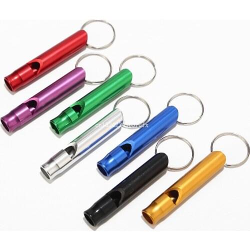 2000pcs Aluminum Alloy Whistle Keyring Keychain Party Gifts Outdoor Emergency Survival Party Favors Free Shipping