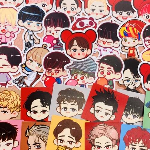 95pcs hot EXO Kids Fun Paper Stickers Homemade Bookkeeping Decals on Laptop / Decorative scrapbooking / DIY