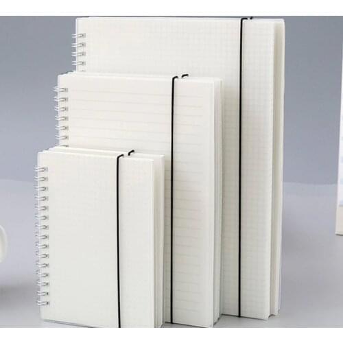 A6 A5 A4 Scrub Coil This transparent horizontal line White paper Grid Dot hand account Book Strap Notepad Notebook Diary