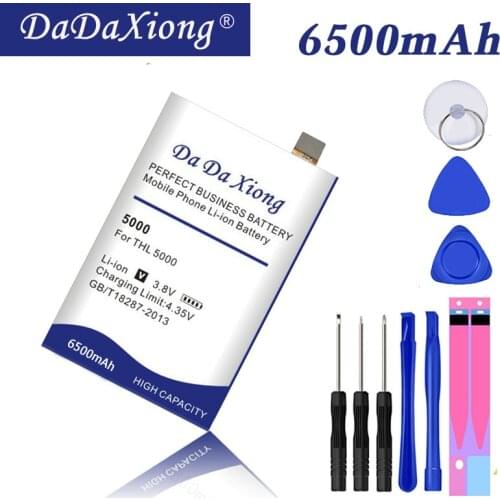 Da Da Xiong high capacity 6500mAh THL 5000 THL5000 Battery for THL 5000 THL5000 Cell Phone Battery