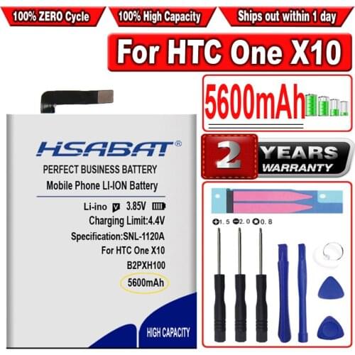 HSABAT 5600mAh B2PXH100 Battery for HTC B2PXH100 E66 One X10 One X10 LTE-A X10 X10