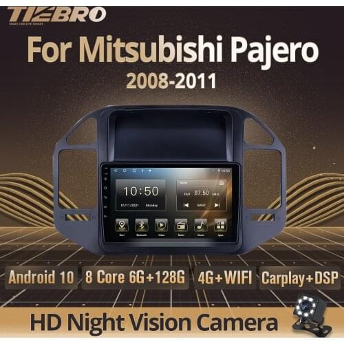 Tiebro Car Radio For Mitsubishi Pajero V73 V68 2008-2011 2DIN Android10 Car GPS Navigation DSP Carplay Car Multimedia Player IGO