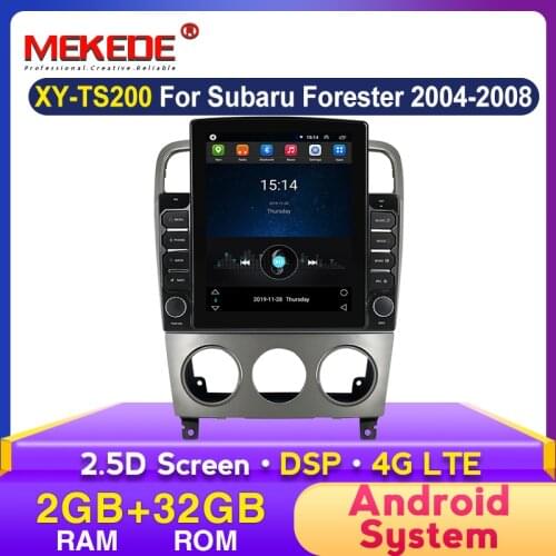 MEKEDE Android 2 din 4G LTE Tesla style 9.7'' Car radio multimedia player for Subaru Forester SG 2002 - 2008 Navigation GPS