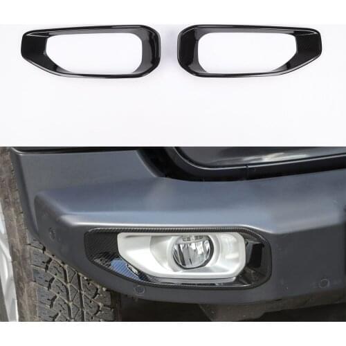 Car Front Fog Light Lamp Frame Bezel Styling For Jeep JT Gladiator 2018 Up Exterior ABS Car Accessories