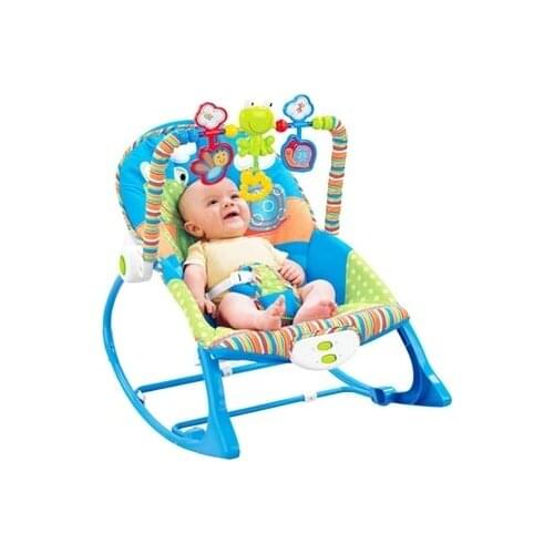 Free shipping blue electric baby bouncer swing rocking chair musical toddler rocker vibrating chair