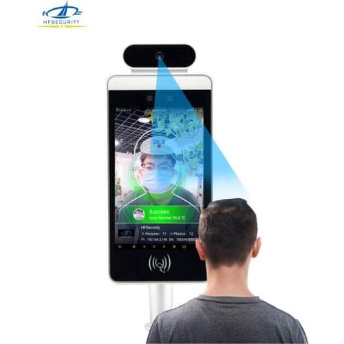 HF-RA08T HFSecurity IR Wireless Face Recognition Temperature Scanner Camera Detector Access Control System with IC card