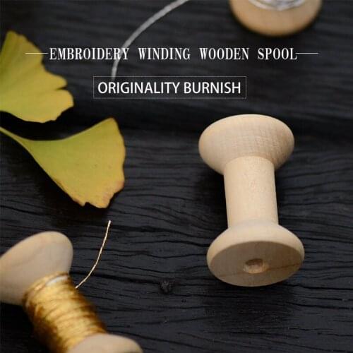 Wood Winding plate For DIY making Needle crafts Wire Embroidery Thread Shaft Organizing embroidery wooden spool sewing tool