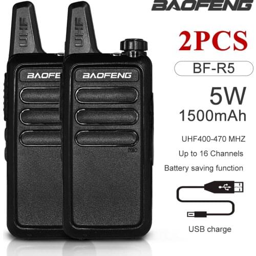 Two Way Radio Baofeng BF-R5 Portable Mini Walkie Talkie BF-C9 UHF 400-470MHz Handheld Transceiver Ham CB Radio Amateur Communica