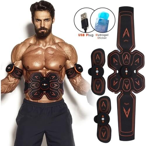 EMS ABS Rechargeable Wireless Abdominal Muscle Stimulator Smart Fitness Massage Sticker Weight Loss belt Body Slimming belt