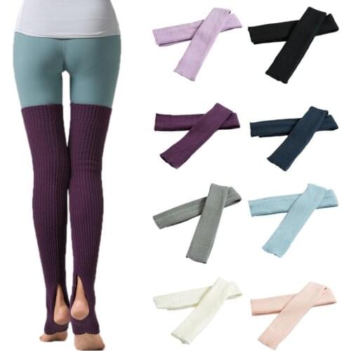 Winter Thigh High Women Socks Knitted Leg Warmers Boots Over Knee Socks Step On Foot Socks