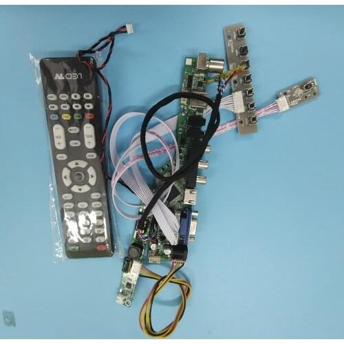 Kit for M170ETN01.1 DIY CVBS 30pin 17" LED LVDS VGA HDMI Panel monitor USB LCD TV AV Controller board 1280X1024