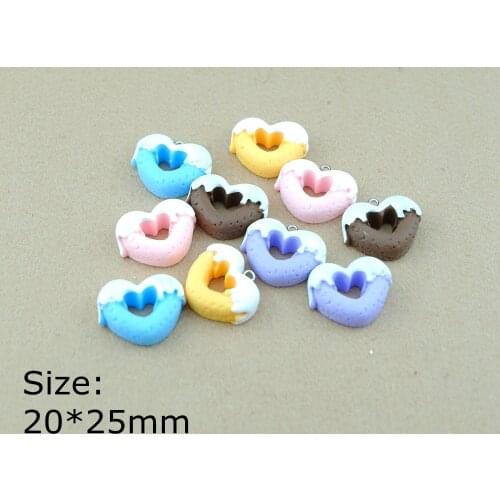 Cute Donuts Charms Bracelets Necklace Earrings Making Accessories DIY Jewelry Pendants