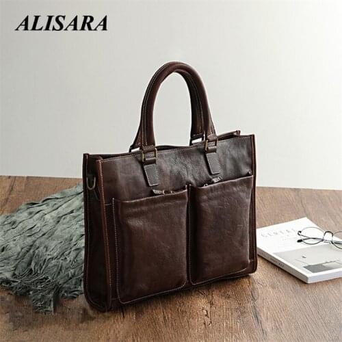 Bag for men Take a mens bag Shoulder Messenger Bag Crossbody Vintage bag Personality and practical, durable, true cow leather