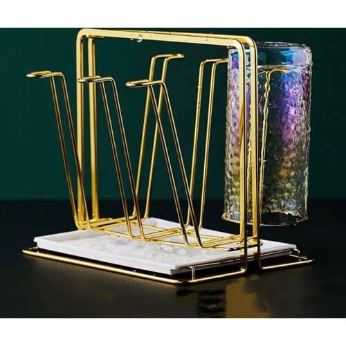 Water Draining Cup Holder Household Water Cup Rack Living Room Kitchen Organizer and Storage Glasses Drying Rack