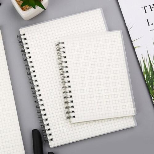 Simple Coil Business Notebook Horizontal Grid Loose-leaf Note Book Diary Planner Stationery Office School Supplies