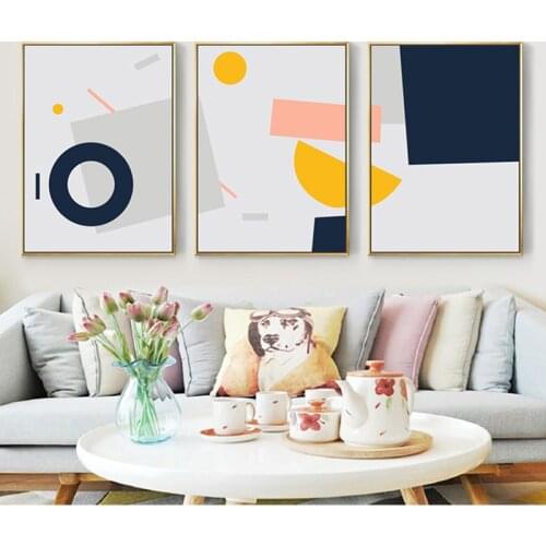 Simple Modern Abstract Morandi Colorful Geometric Canvas Painting Prints Poster Wall Art Picture Bedroom living Room Home Decor