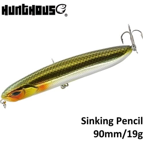 Hunthouse super weight long casting sinking pencil fishing lure 90mm 19g V-design stickbaits artificial casting swimbait bait