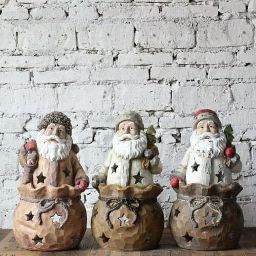 SANTA DECORATION CANDLESTICK WINDOW DISPLAY PHOTOGRAPHY PROPS HOME DECORATION CHRISTMAS GIFT