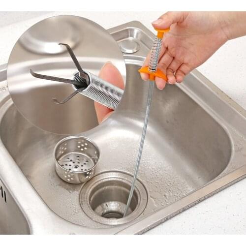 60cm Bendable Sewer Hair Hair Cleaner Kitchen Sink Anti-blocking Dredge Pipe Foreign Body Grabber