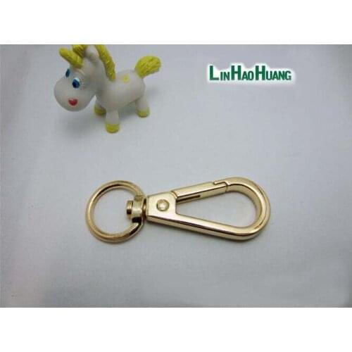 50pcs/lot 48mm Light gold Alloy Swivel Clasps Snap Key Hooks DIY Key Chain Ring Free Shipping 2016111601