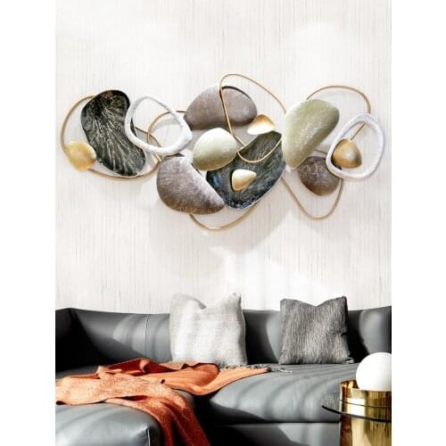 Modern Wrought Iron Wall Hanging Ornaments Decor Home Livingroom Wall Mural Crafts Office Store Hotel Wall Sticker Accessories