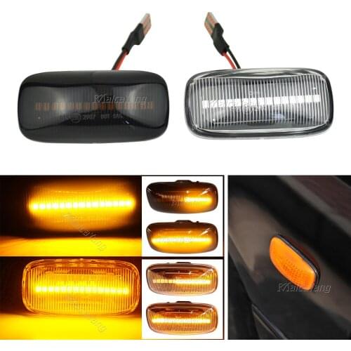 For Nissan Maxima Almera Pulsar N15 Cefiro A32 1995-2000 LED Dynamic Turn Signal Sequential Lamp Blinker Side Marker Light