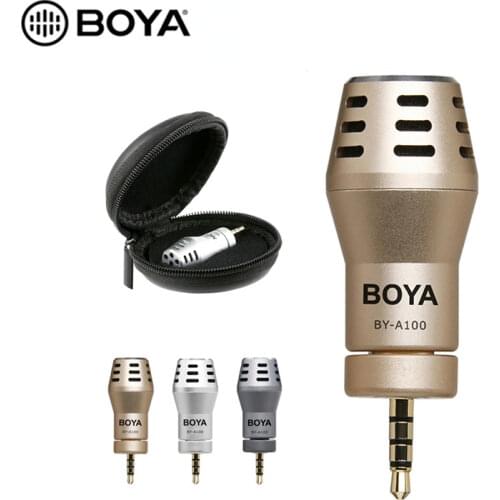 BOYA BY-A100 Omni Directional Condenser Phone Microphone Video for iPhone 6/6S/5/5S iPad iPod Android Samsung S6 S5 S4 HTC