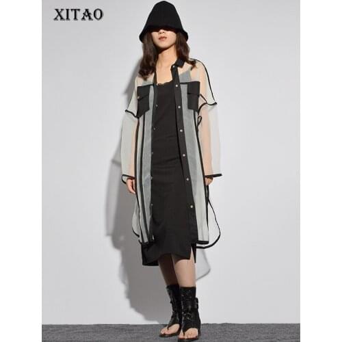 XITAO Women's Transparent Shirts