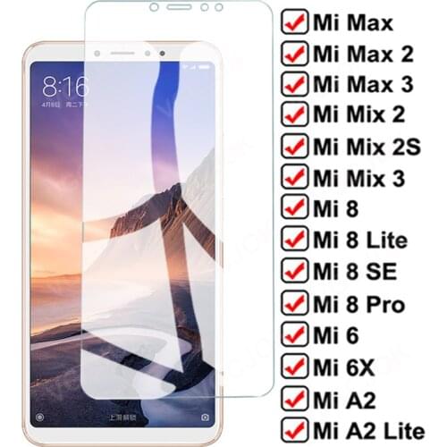 11D Full Protection Glass For Xiaomi Max 2 3 Mix 2 2S 3 Protective Glass Film Mi 6 6X Mi 8 SE A2 Lite Tempered Screen Protector