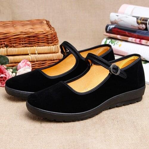 USHINE Black Flannel Outdoor Resistant Folk Casual Fitness Yoga Ballet Latin Teacher Ballet Dance Sneakers Shoes Women Girls