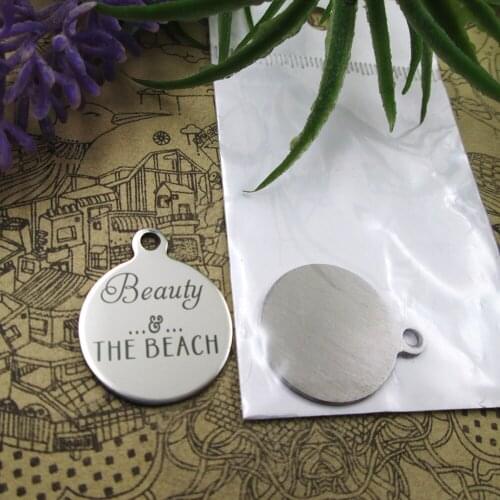 20pcs--"Beauty and the beach"stainless steel charms 5 styles for choosing DIY Charms for necklace bracelets