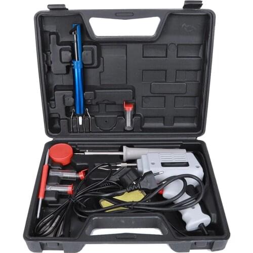 100W Electric Soldering Iron Fast Tin Gun Set Industrial Household Welding Solder Gun Double Tube Soldering Iron Head EU 220V